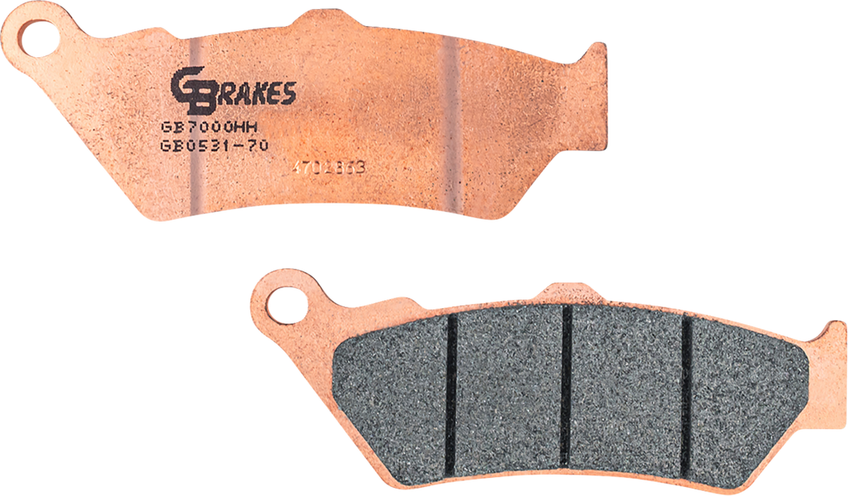GBRAKES GB0531-70 Sintered Motorcycle Brake Pads, Front or Rear