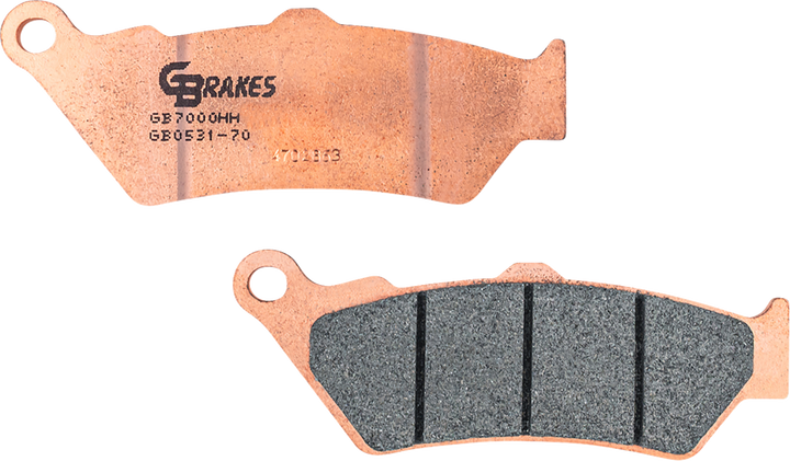 GBRAKES GB0531-70 Sintered Motorcycle Brake Pads, Front or Rear