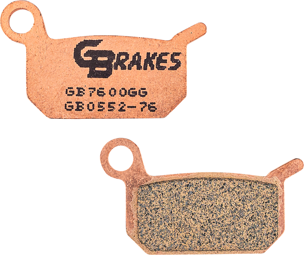 GBRAKES GB0552-76 Sintered Motorcycle Brake Pads for Front or Rear Applications