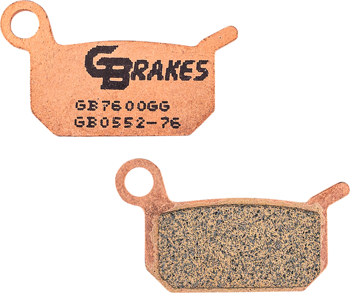 GBRAKES GB0552-76 Sintered Motorcycle Brake Pads for Front or Rear Applications