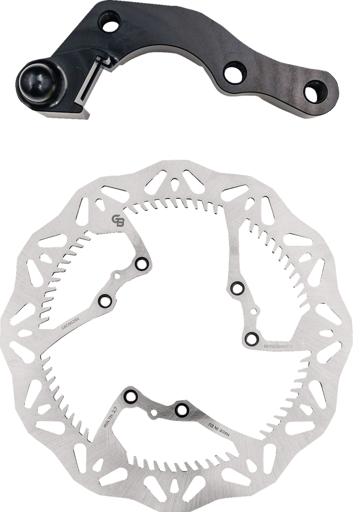 GBRAKES Cryo-Tech Brake Rotor Kit with Caliper Relocation Bracket, Solid Mount, 270 mm, GBDOS228