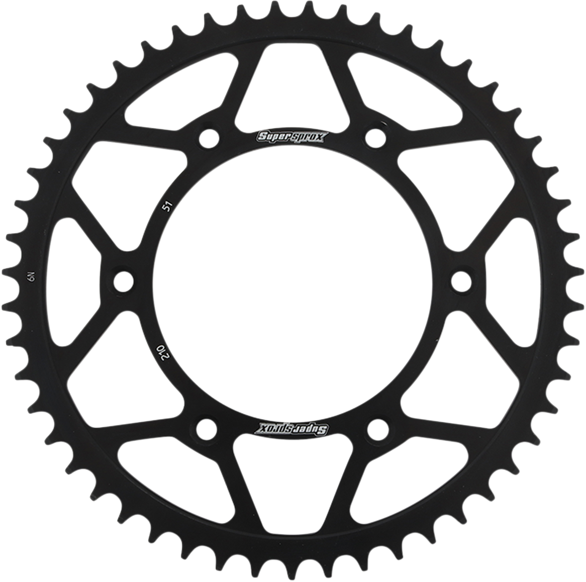 Supersprox RFE-210-51-BLK Steel Rear Sprocket, 51-Tooth Honda