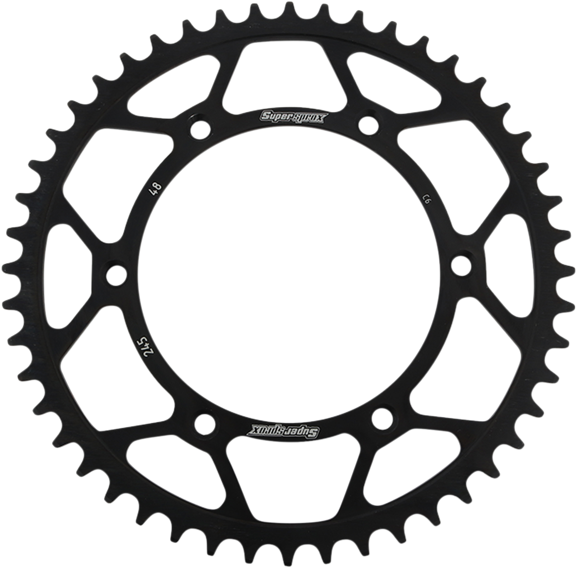 Supersprox RFE-245-48-BLK Steel Rear Sprocket, 48-Tooth for Yamaha