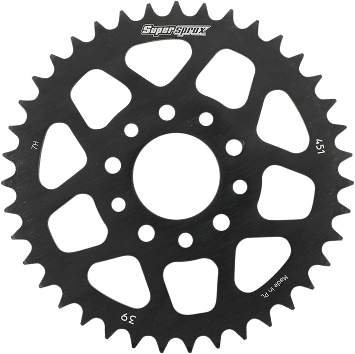 SUPERSPROX RFE-451-39-BLK Steel Rear Sprocket, 39 Tooth