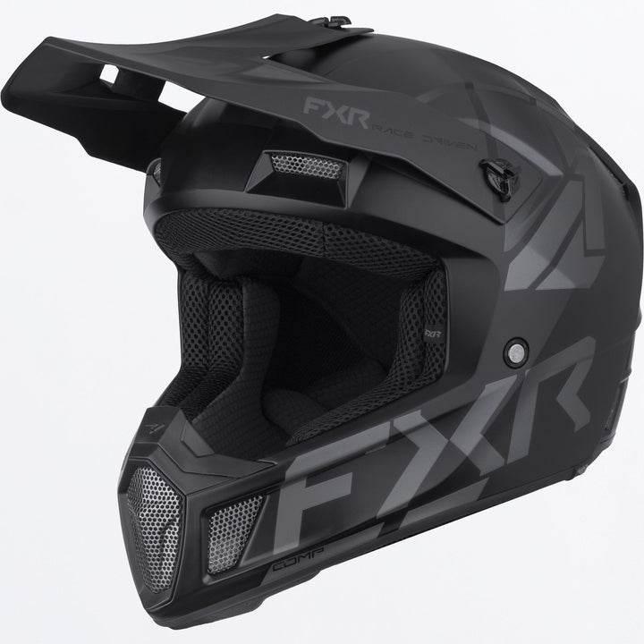 FXR Clutch MX Helmet Black/Black Ops