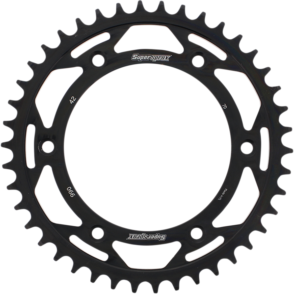 SUPERSPROX RFE-990-42-BLK Steel Rear Sprocket, 42-Tooth