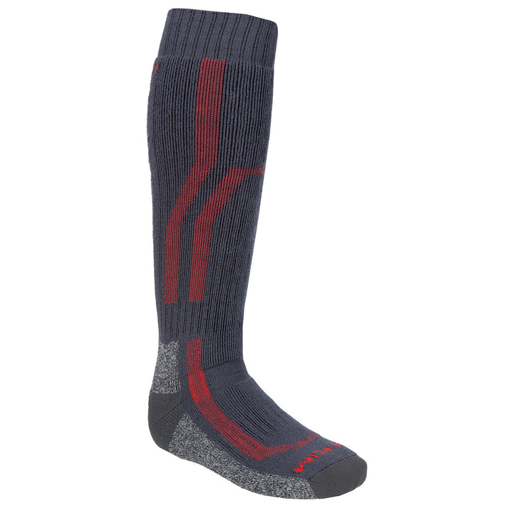 Aggressor Sock 3.0 - Asphalt - Fiery Red