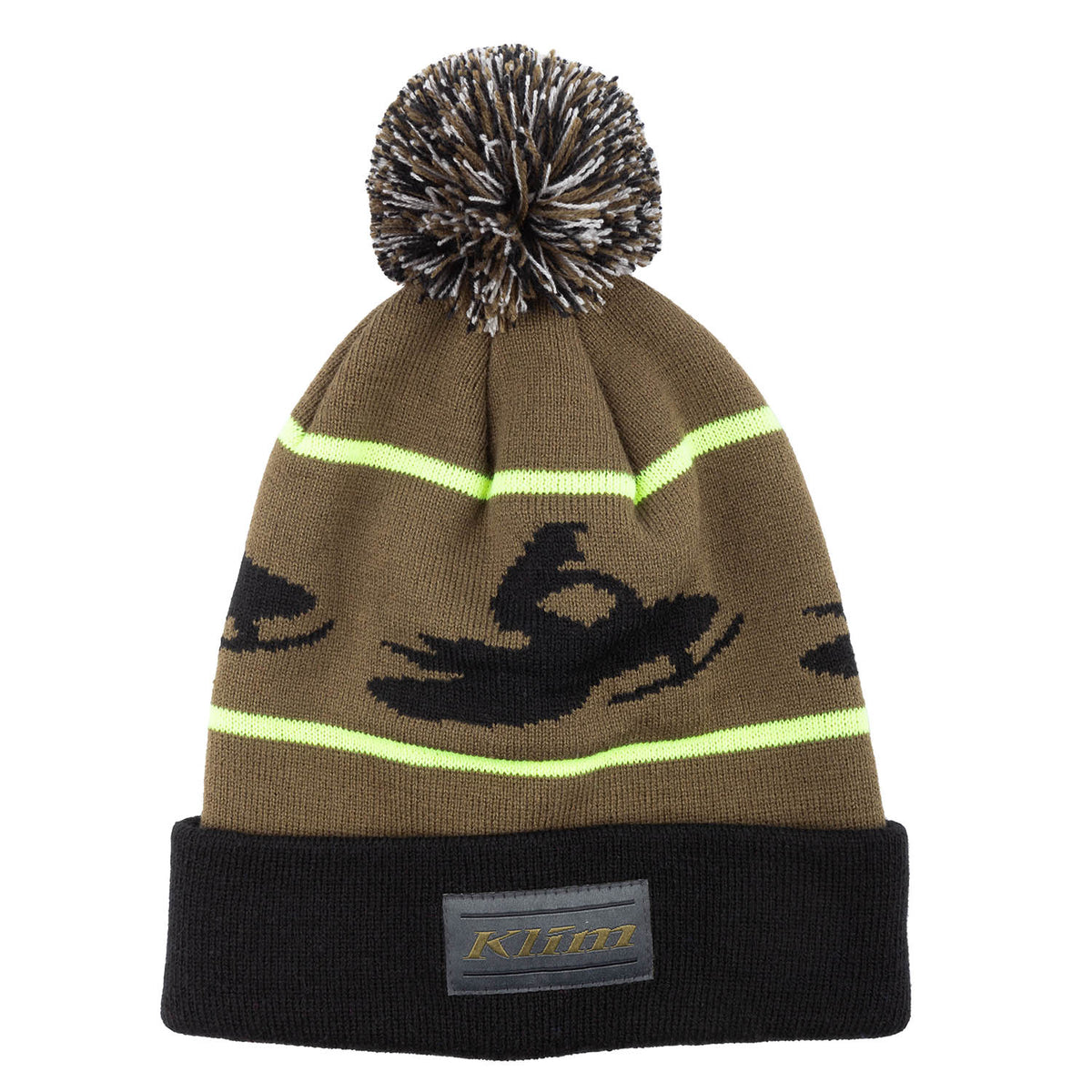 Bomber Beanie - Dark Olive - Black