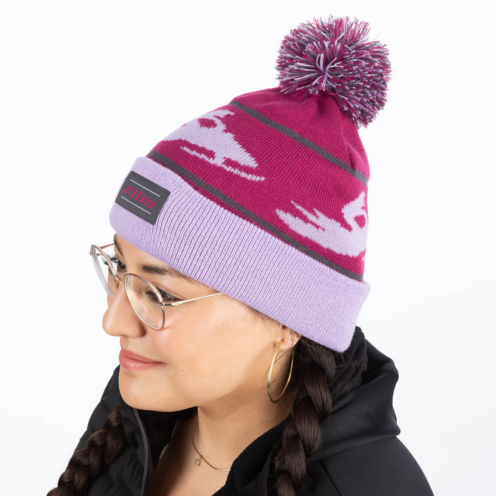 Bomber Beanie - Raspberry Radiance - Lavender Heist