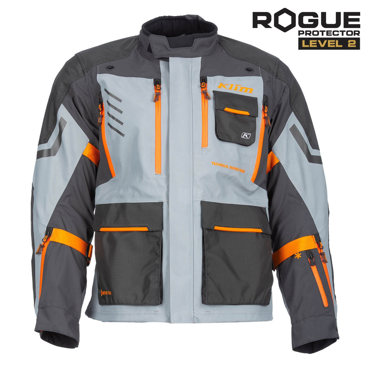 Klim Carlsbad Jacket - Asphalt - Ember Orange