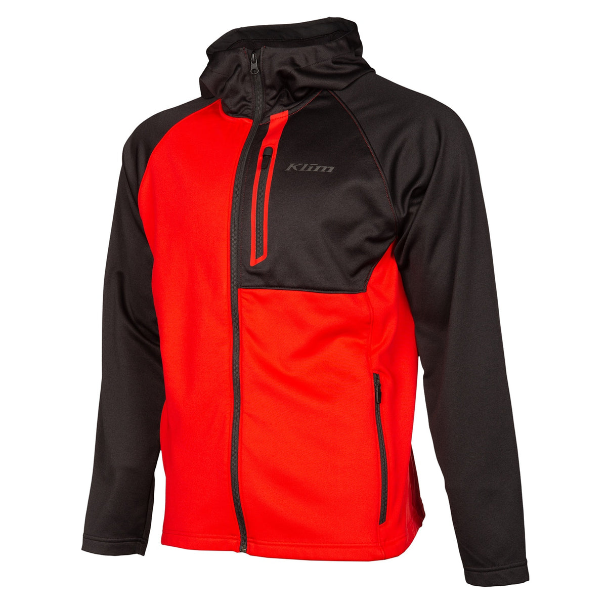 Klim Alpha Hoodie - High Risk Red - Black
