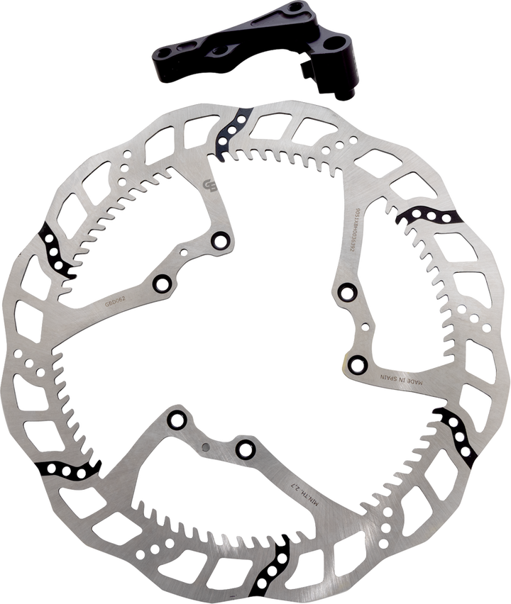 GBRAKES GBDOS223 Brake Rotor Kit with Caliper Relocation Bracket, Solid Mount