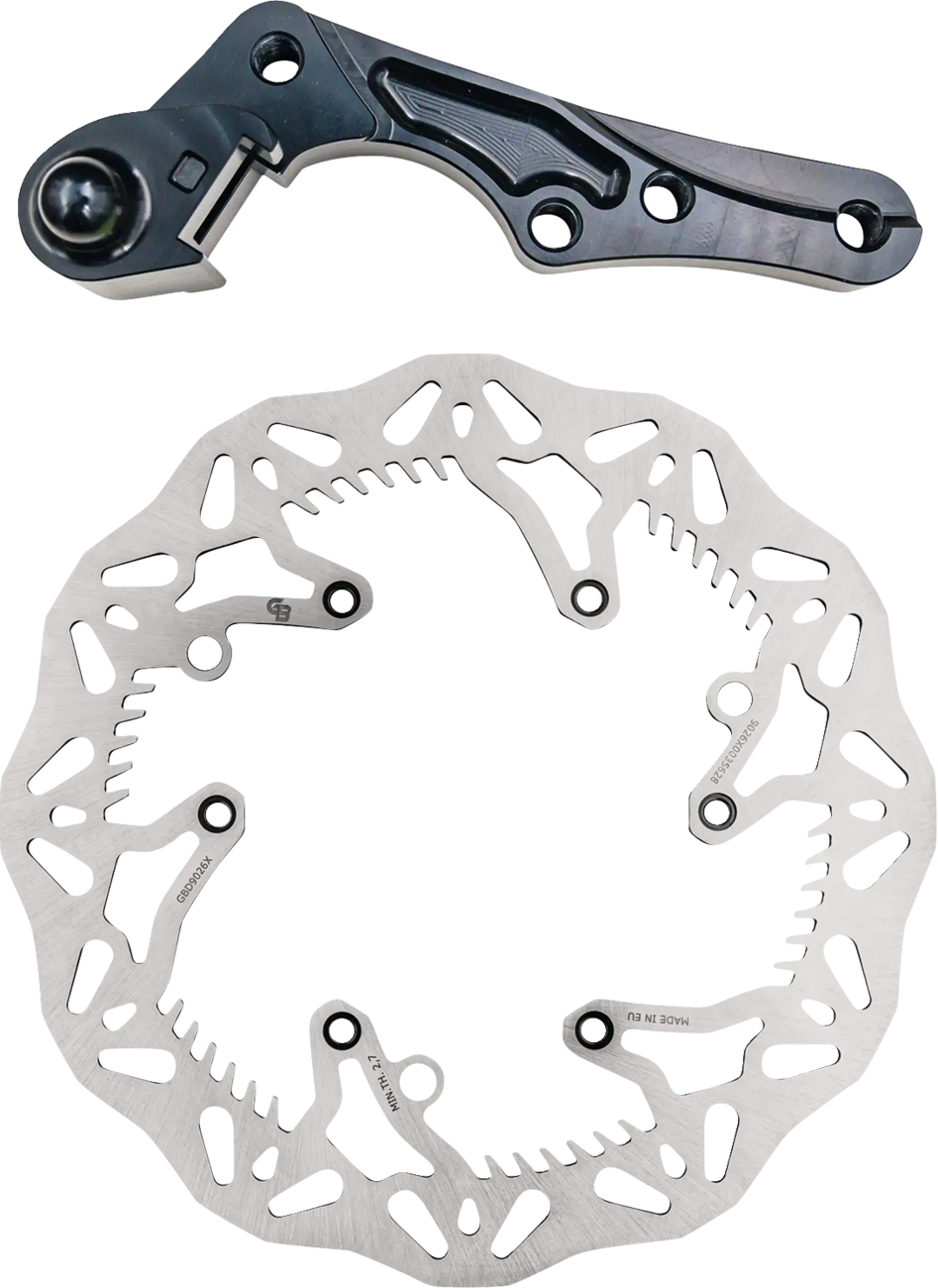 GBRAKES GBDOS224 Brake Rotor Kit with Caliper Relocation Bracket, Solid Mount