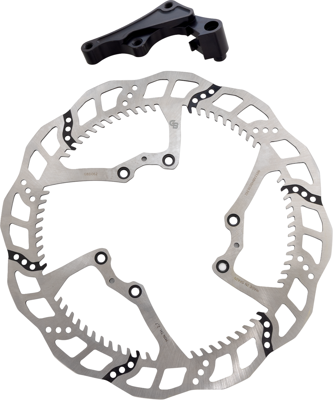 GBRAKES GBDOS222 Brake Rotor Kit with Caliper Relocation Bracket, Solid Mount, 280 mm