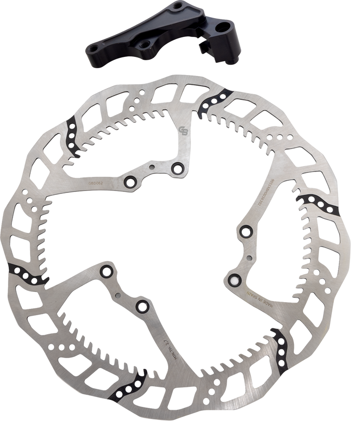 GBRAKES GBDOS222 Brake Rotor Kit with Caliper Relocation Bracket, Solid Mount, 280 mm