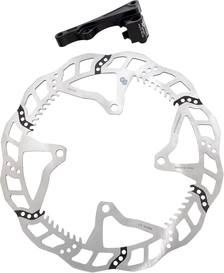 GBRAKES GBDOS226 Brake Rotor Kit with Caliper Relocation Bracket, Solid Mount