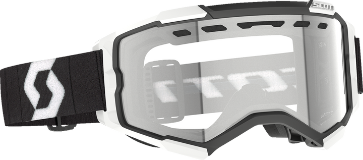 SCOTT Fury Enduro Goggle - Black/White - Clear Lens