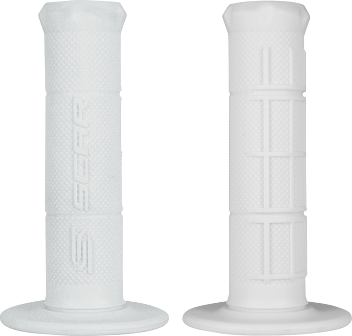 SCAR Racing GOSW Single-Density Motorcycle Handlebar Grips, White