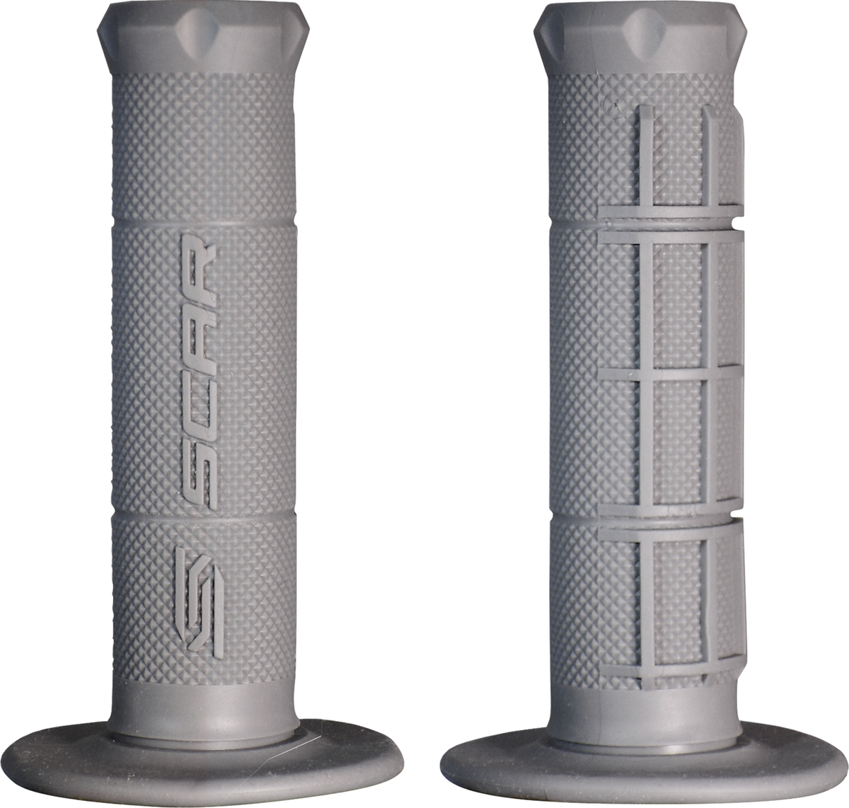 SCAR RACING GOSG Single-Density Gray Motorcycle Grips