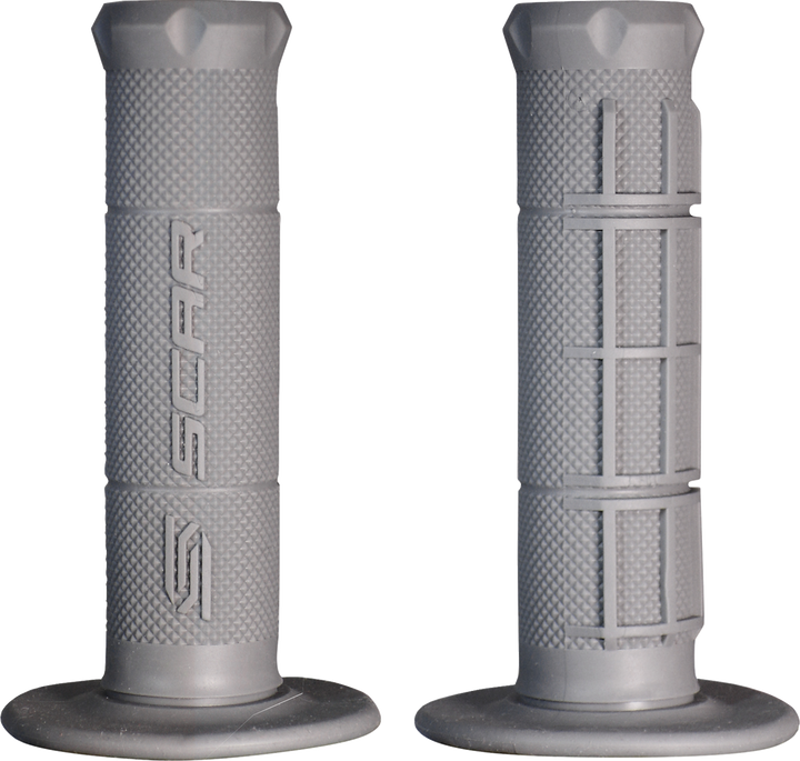 SCAR RACING GOSG Single-Density Gray Motorcycle Grips