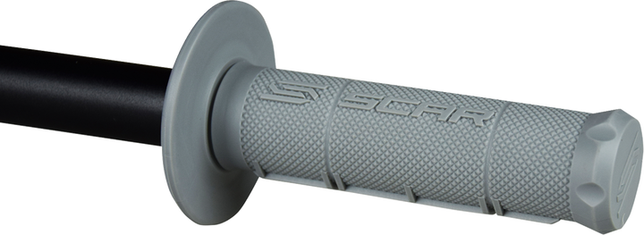 SCAR RACING GOSG Single-Density Gray Motorcycle Grips