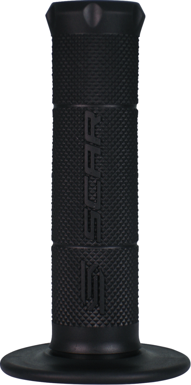 SCAR Racing Single-Density Diamond Half-Waffle Grips, Black - GOSBLK