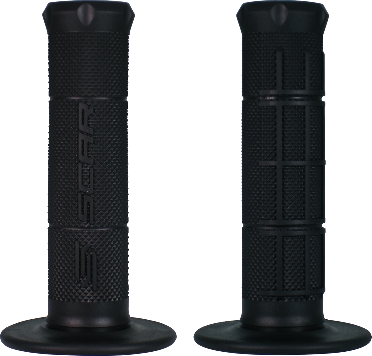 SCAR Racing Single-Density Diamond Half-Waffle Grips, Black - GOSBLK