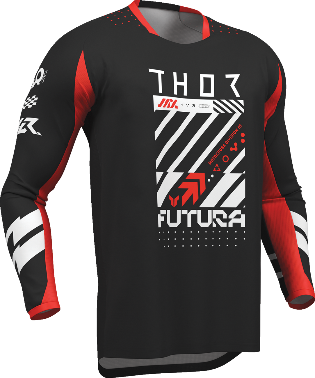 Thor Youth Launchmode Futura Jersey - Black/Red