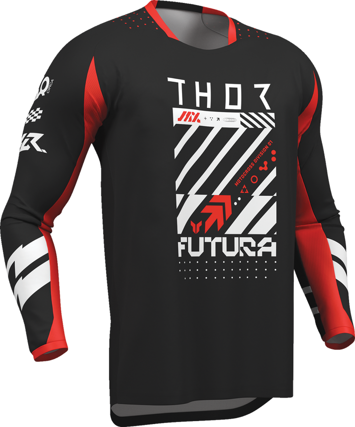 Thor Youth Launchmode Futura Jersey - Black/Red