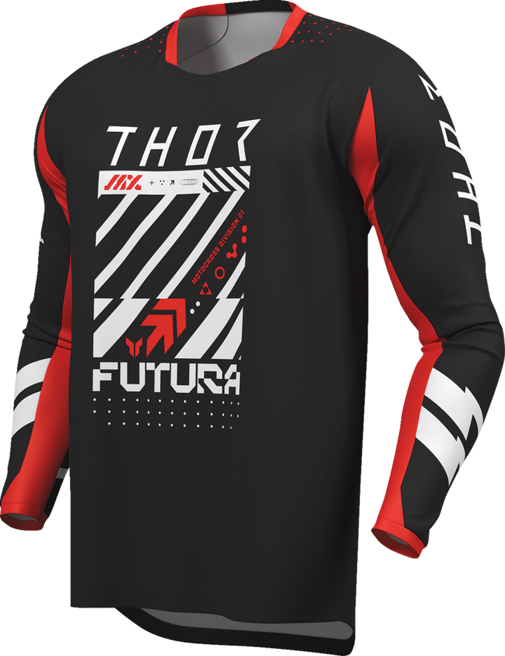 Thor Youth Launchmode Futura Jersey - Black/Red