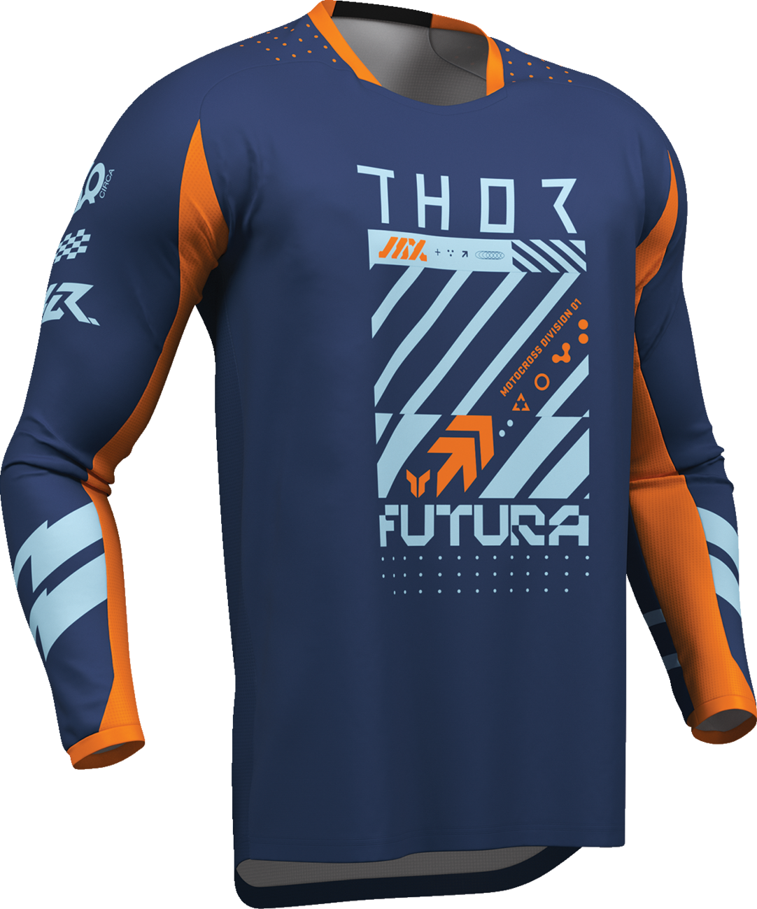 Thor Youth Launchmode Futura Jersey - Navy/Orange