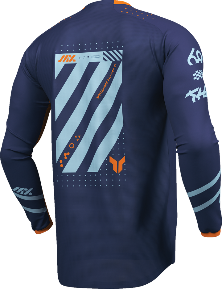 Thor Youth Launchmode Futura Jersey - Navy/Orange