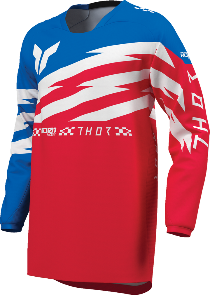 Thor Youth Launchmode Shockie Jersey - Red/Blue