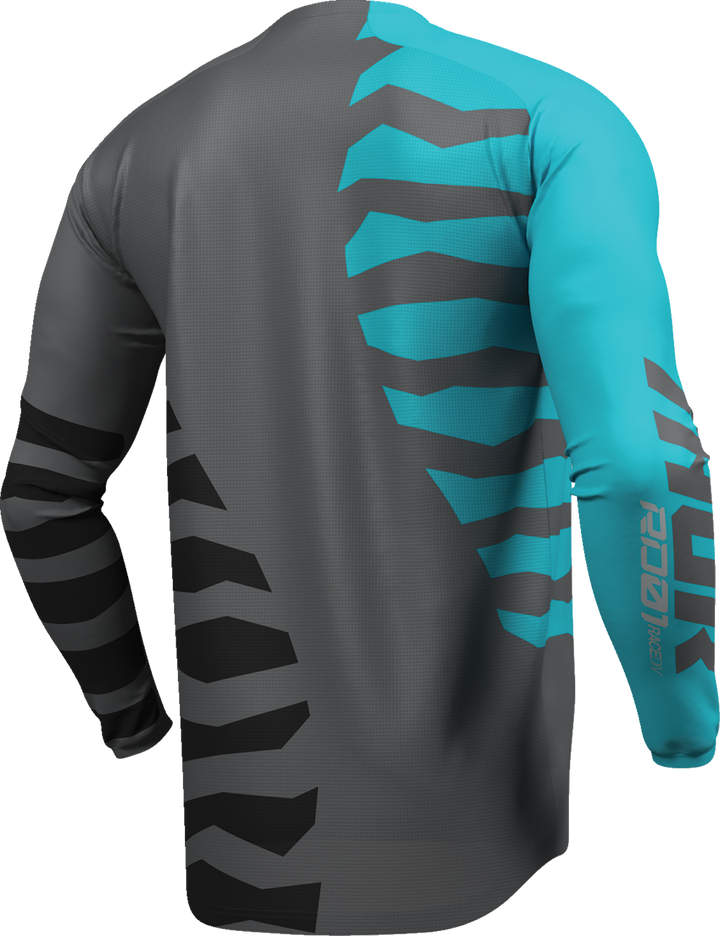 Thor Launchmode Shredder Jersey - Charcoal/Aqua