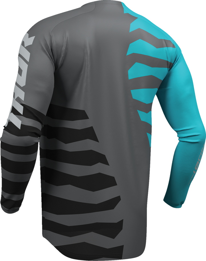 Thor Launchmode Shredder Jersey - Charcoal/Aqua