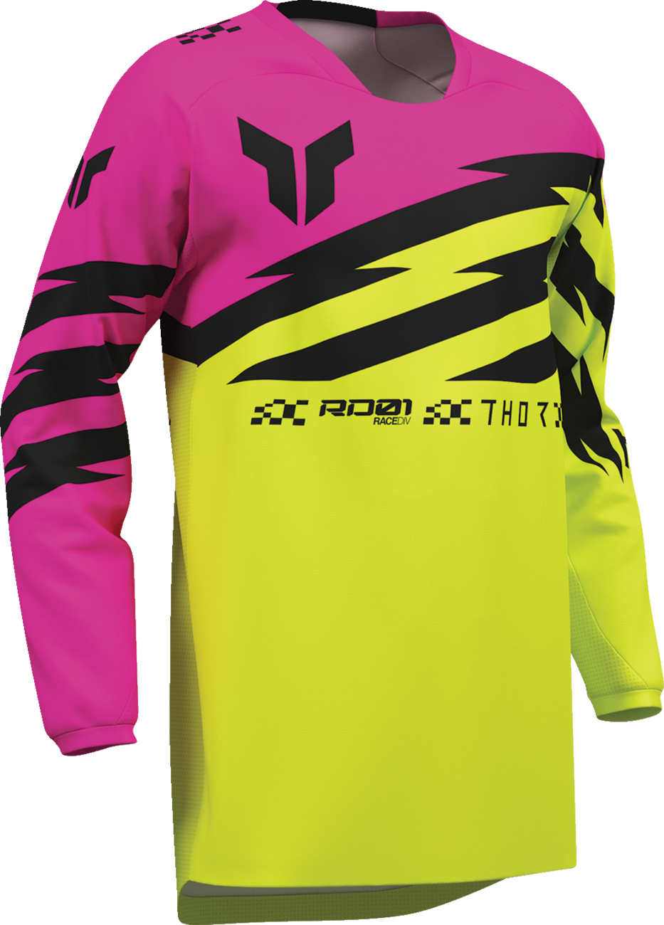 Thor Youth Launchmode Shockie Jersey - Acid/Fuchsia