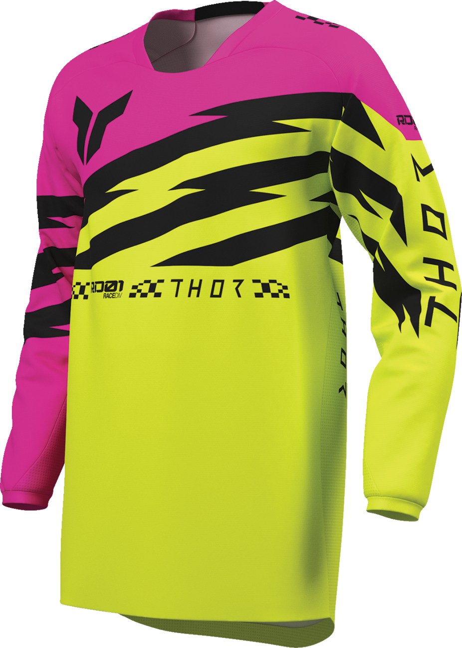Thor Youth Launchmode Shockie Jersey - Acid/Fuchsia