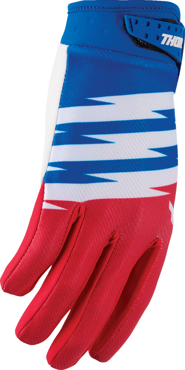 Thor Youth Launchmode Shockie Gloves - Red/Blue