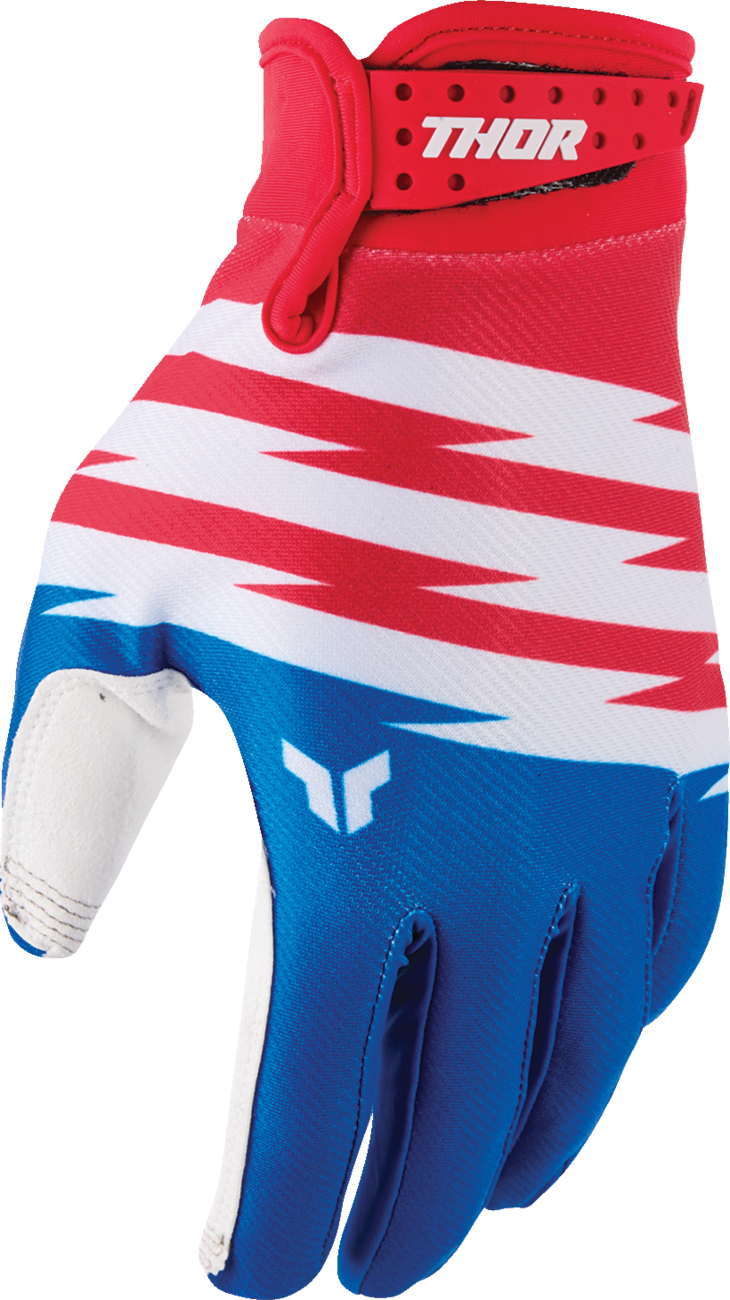 Thor Youth Launchmode Shockie Gloves - Red/Blue
