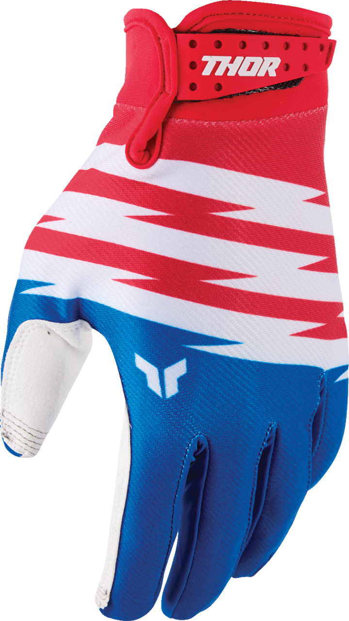 Thor Youth Launchmode Shockie Gloves - Red/Blue