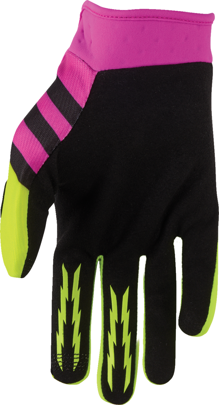 Thor Youth Launchmode Shockie Gloves - Acid/Fuchsia