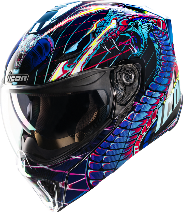 Icon Threshold™ Modular Helmet - Synthwave Lazer Cobra