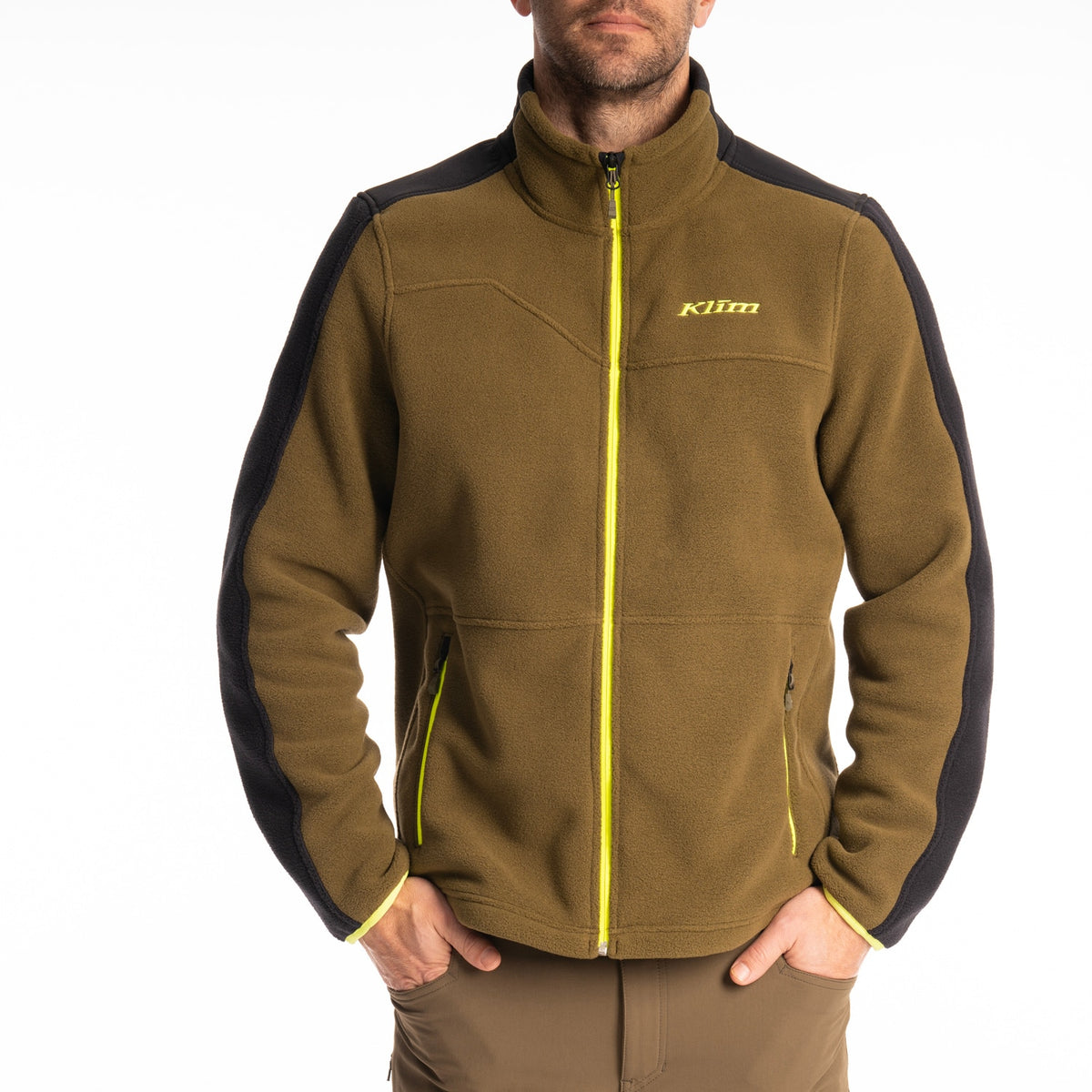 Teton Crest Fleece Jacket - Dark Olive - Black