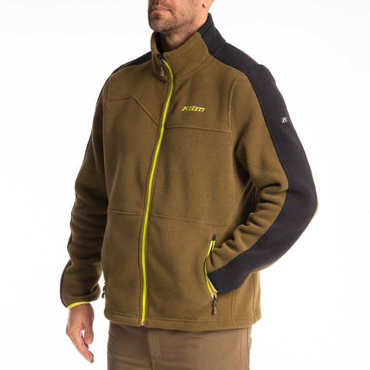 Teton Crest Fleece Jacket - Dark Olive - Black