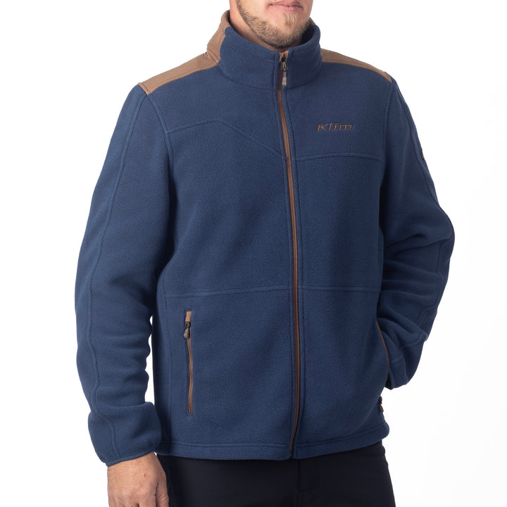 Teton Crest Fleece Jacket - Insignia Blue - Cocoa Brown