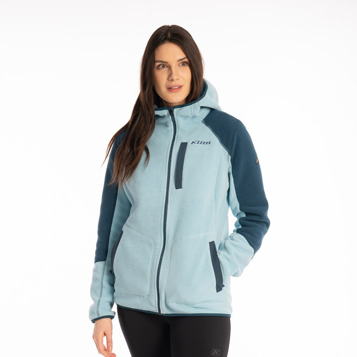 Klim Women's Darby Canyon Fleece Hoodie - Milky Blue - Reflecting Pond
