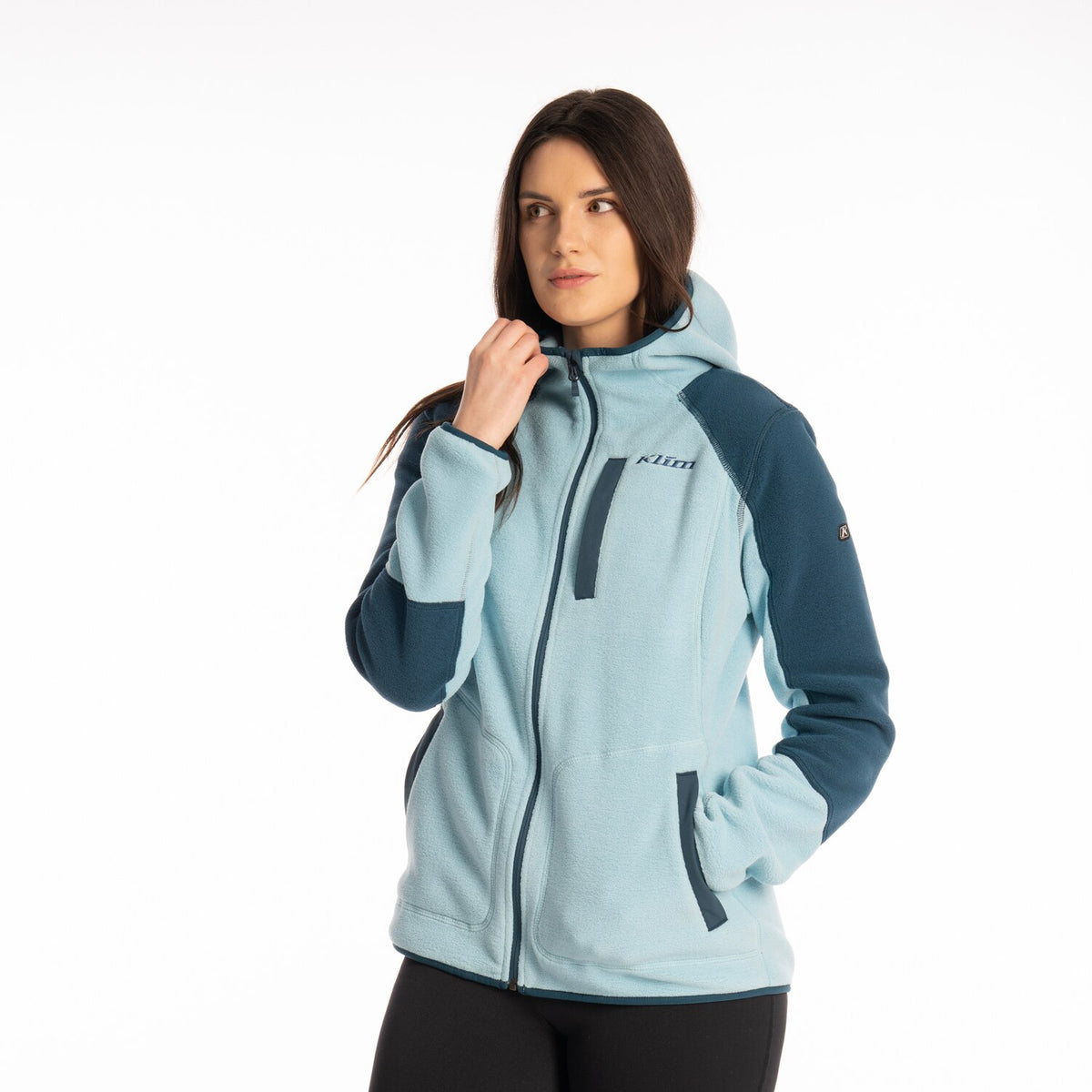 Klim Women's Darby Canyon Fleece Hoodie - Milky Blue - Reflecting Pond