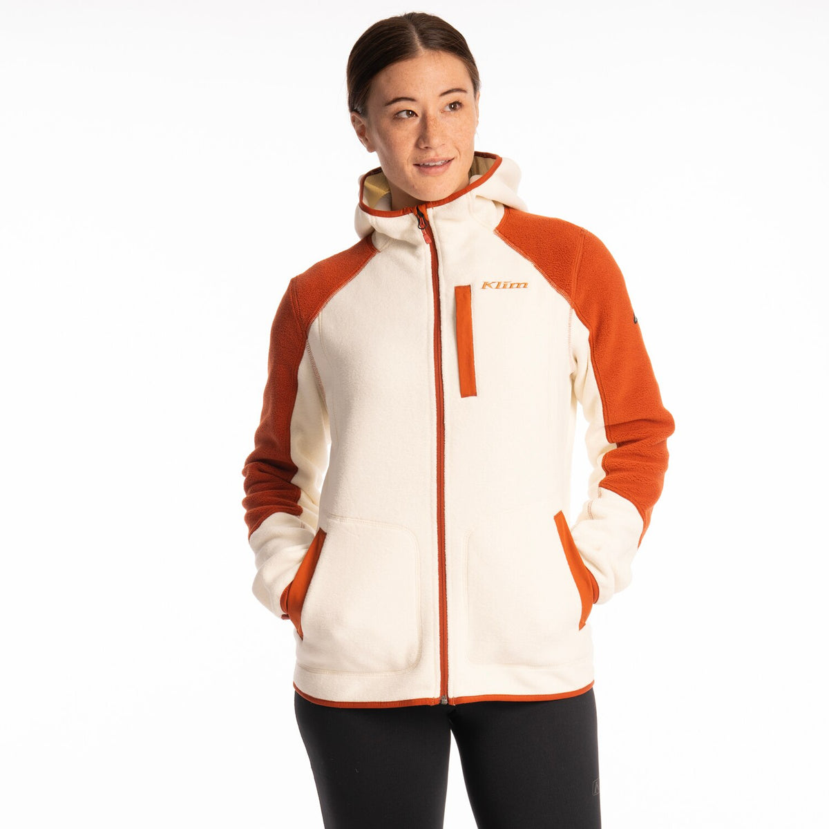 Klim Women's Darby Canyon Fleece Hoodie - Papyrus - Picante