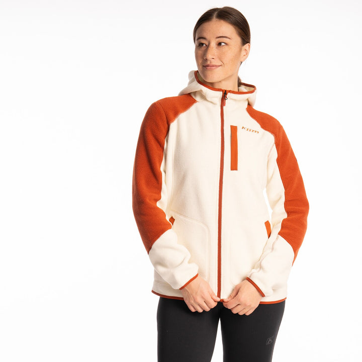 Klim Women's Darby Canyon Fleece Hoodie - Papyrus - Picante