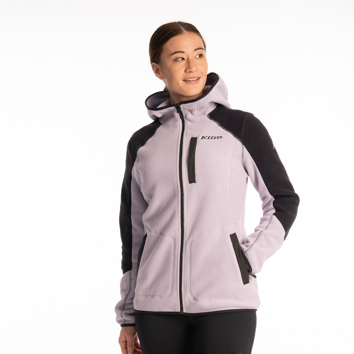 Klim Women's Darby Canyon Fleece Hoodie - Wisteria - Black